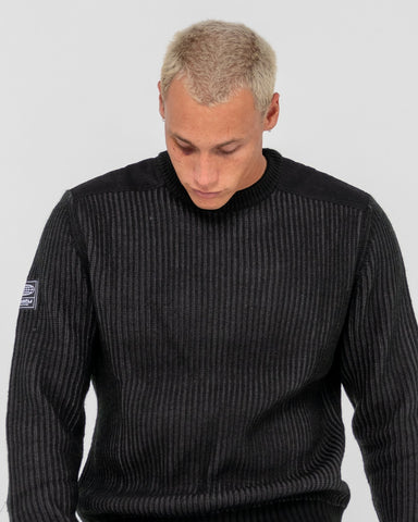 RUSTY Ora Style Crew Knit - Black