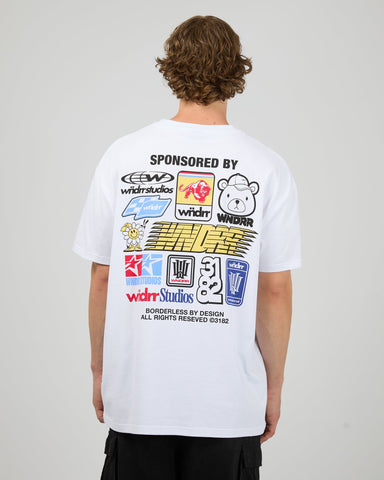 WNDRR SPONSORED BOX FIT TEE - White