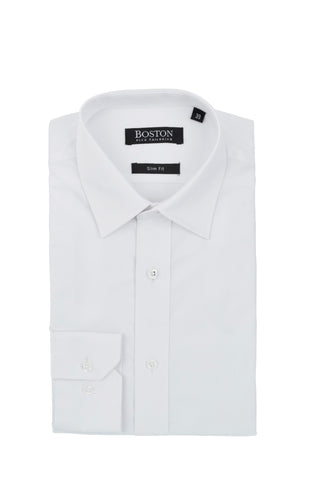 BOSTON ST5WT-10 Liberty Classic Fit Business L/S Shirt - White