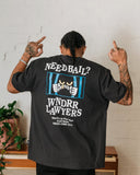 WNDRR Bail Box Fit Tee- Faded Black