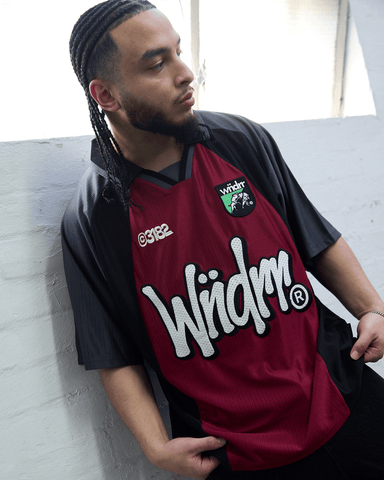 WNDRR Kickoff Football Jersey - Black/Red