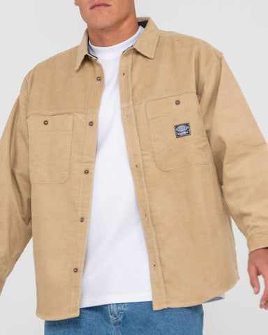 RUSTY Cobra Cord Overshirt - Light Fennel