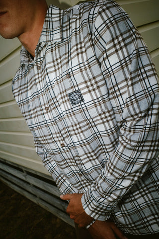 RUSTY Brooks Long Sleeve Shirt - Navy Blue