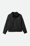 BRIXTON CABLE SHERPA LINED TRUCKER JACKET - Black
