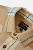 BRIXTON BOWERY L/S FLANNEL - Whitecap/Sand/Cyber Blue