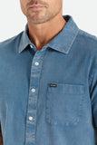 BRIXTON CHARTER OXFORD S/S WOVEN SHIRT - Indie Teal Sun Wash