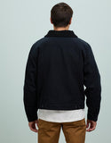 BRIXTON CABLE SHERPA LINED TRUCKER JACKET - Black