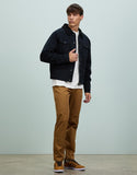 BRIXTON CABLE SHERPA LINED TRUCKER JACKET - Black