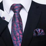 E-MALE Three Piece Tie, Hank + Cufflink Set