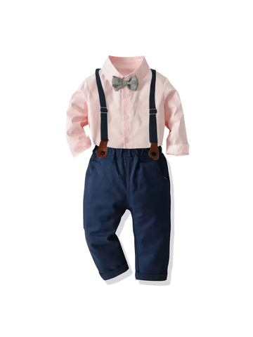 E-MALE 4 Piece Clothing Set - Navy/Peach