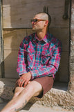 BRIXTON Waylon Lightweight Overshirt - Denim Plaid