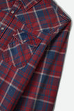 BRIXTON Waylon Lightweight Overshirt - Denim Plaid