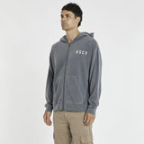 KISS CHACEY Evolution Relaxed Zip Front Hoodie - Pigment Castlerock