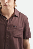 BRIXTON Charter Slub Short Sleeve - Chocolate