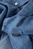 BRIXTON Waylon Lightweight Overshirt - Med Wash Chambray