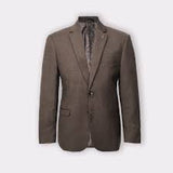 SCUZZATTI Kennedy Notch Lapel Stretch Suit - Tobacco