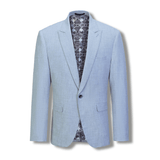 SCUZZATTI 2836 STALLONE STRETCH PEAK LAPEL 2 PIECE SUIT - Sky