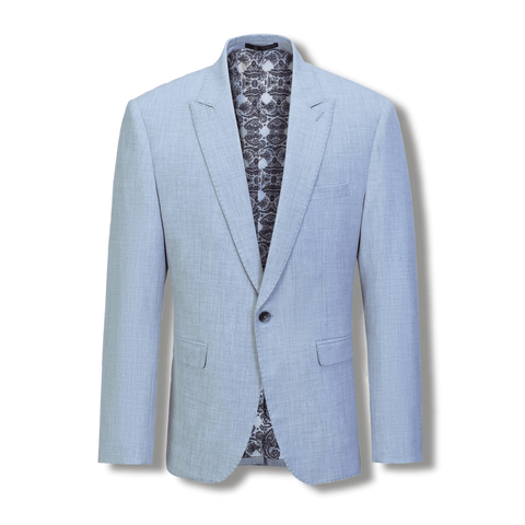 SCUZZATTI 2836 STALLONE STRETCH PEAK LAPEL 2 PIECE SUIT - Sky