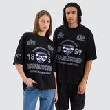 NENA AND PASADENA Geelong Cats AFL Mega Loopback Tee - Jet Black