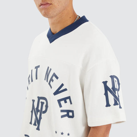 NOMADIC PARADISE Matchup V-Neck Tee - Natural White