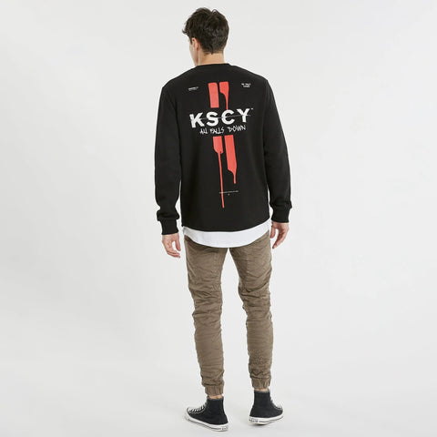 KISS CHACEY Oakwood Layered Jumper Jet Black