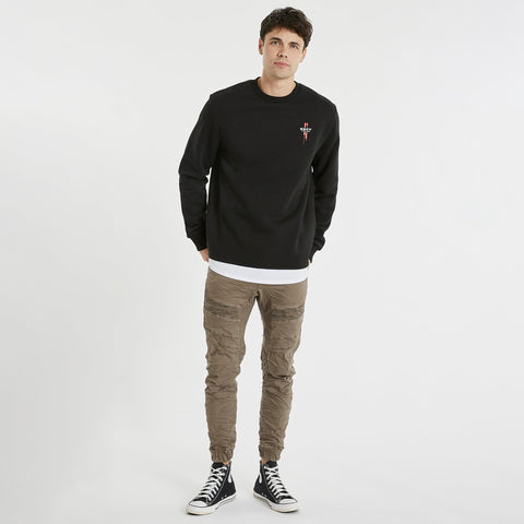 KISS CHACEY Oakwood Layered Jumper Jet Black