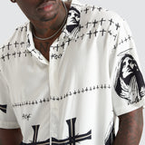 KISS CHACEY Omens Party Shirt- White/Black