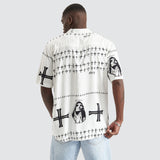 KISS CHACEY Omens Party Shirt- White/Black