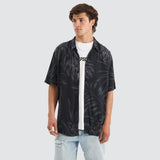 NENA AND PASADENA Selector Relaxed Short Sleeve Shirt - Black Print