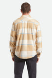 BRIXTON BOWERY L/S FLANNEL - Whitecap/Sand/Cyber Blue
