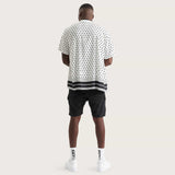 KISS CHACEY STAMP RELAXED RESORT SHIRT - Black/White