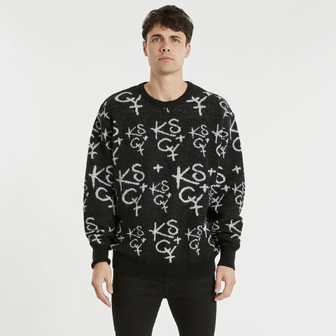 KISS CHACEY Sunset Relaxed Knit Jet Black