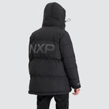 NENA AND PASADENA Tectonics Long Line Puffer Jacket - Jet Black