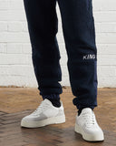 KING TENNYSON SHERPA TRACKSUIT BOTTOMS - INK BLUE