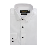 SCUZZATTI 1636 Levi Fine Twill Long Sleeve Shirt - White