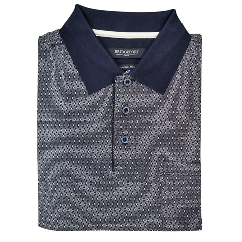 BRIDGEPORT B2566 Double Mercerized Polo Shirt - Navy