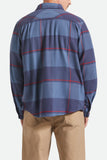 BRIXTON BOWERY L/S FLANNEL - Bering Sea/Mood Indigo/Adrenaline Rush