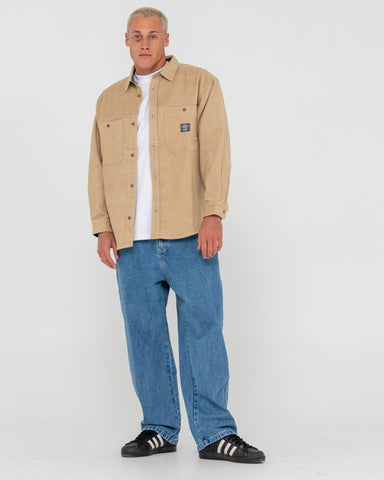 RUSTY Cobra Cord Overshirt - Light Fennel