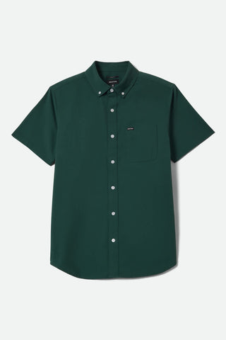 Brixton Sanford Oxford Short Sleeve Shirt - Primal Green