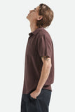 BRIXTON Charter Slub Short Sleeve - Chocolate