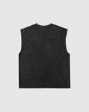 wndrr FINAL FORM VINTAGE MUSCLE TOP - Washed Black