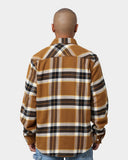 BRIXTON BOWERY L/S FLANNEL - Medal Bronze