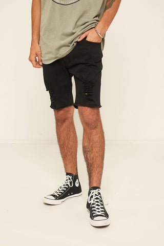 KISS CHACEY BIKER SHORT -  Jet Black