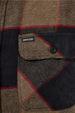 BRIXTON BOWERY LS FLANNEL SHIRT - Heather Grey/Charcoal