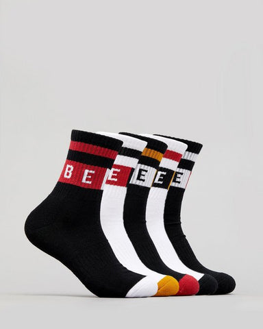 GLOBE Block Wrap Crew Sock 5 Pack