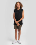 Rusty Short Cut Muscle Boys - Black
