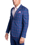 Uberstone Tyson Navy Plaid Jacket