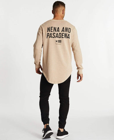 NENA AND PASADENA Unfaithful Dual Curved Sweater - Pigment Warm Taupe