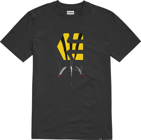 etnies WOLVERINE CLAW TEE - Black/Gold