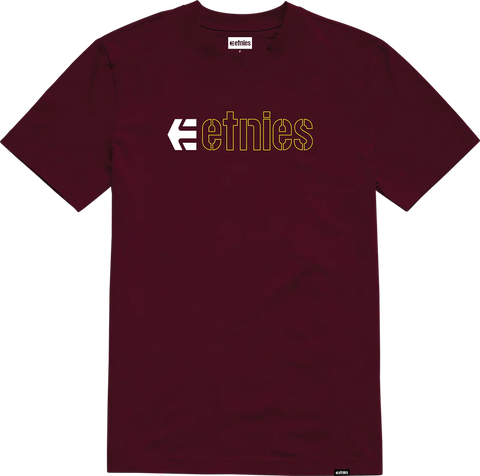 etnies ECORP KIDS TEE - Burgundy/White